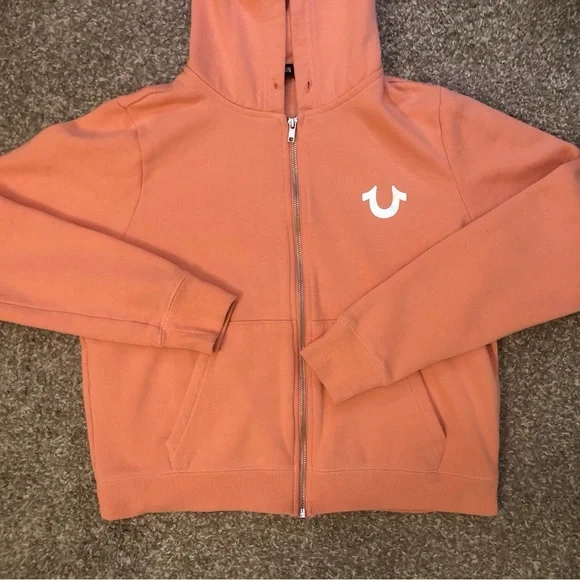 🧡5 for $20🧡 True Religion Orange Zip-Up Hoodie - Picture 7 of 9